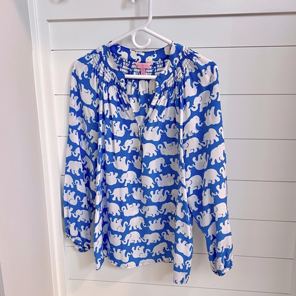 Lilly Pulitzer Tops - Lilly Pulitzer Tusk In Sun Elsa blouse